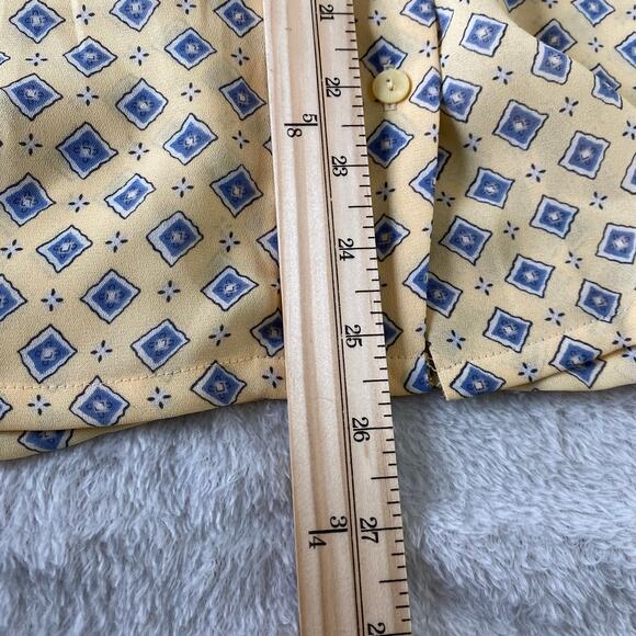 Vintage Pendleton Blouse & Skirt 2pc Set Women 18 Yellow Geometric USA Old Money - Picture 15 of 15
